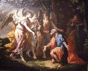 Abraham and Three Angels Gaspare Diziani